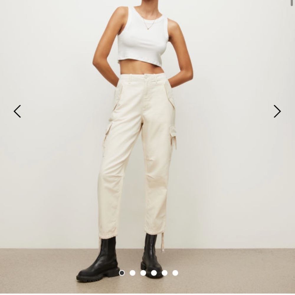 ALL SAINTS - MEL LINEN BLEND COMBAT PANTS